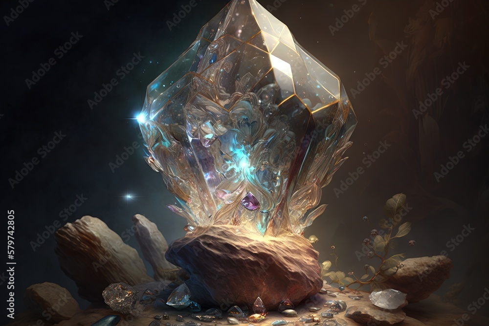 Poster the gleaming quartz of divinity generative ai