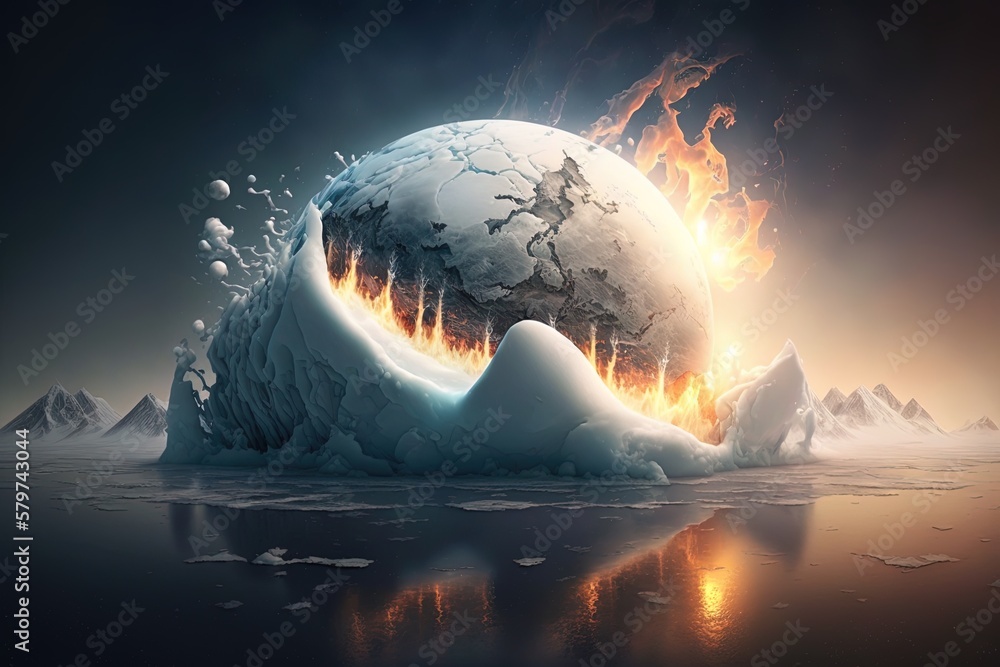 Poster the unavoidable reality of global warming generative ai