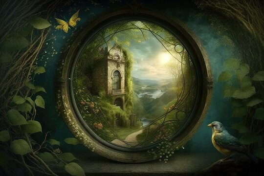 The Nature's Contentment Obtained Through a Mystic Journey with a Belle Vie de Pands Picture Generative AI