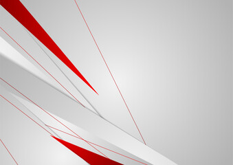 High contrast red and grey abstract corporate background. Vector graphic design