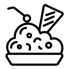 Ice cream on a plate