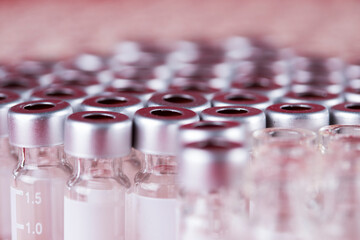 Ampoules with covid 19 vaccine