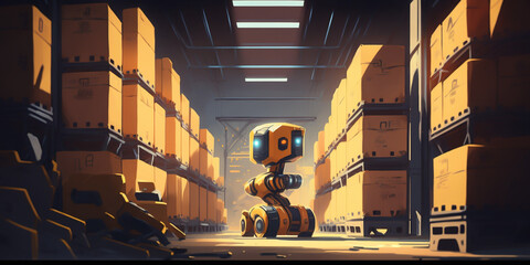  Warehouses operate by automation and robotics. Increasing efficiency and productivity while reducing cost. Using robotic systems  for inventory tracking to picking and sorting. generative ai.