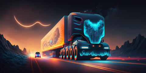 Autonomous semi trucks are the future of transportation. Self driving vehicles use sensors and sophisticated algorithms to navigate roads safely and efficiently, cost-effective. generative ai.