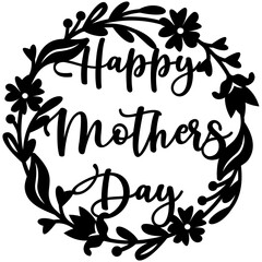 Obraz premium Happy Mothers day svg for cricut, Round cake topper 