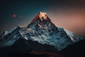 Majestic Mount Everest Sunset Captivating