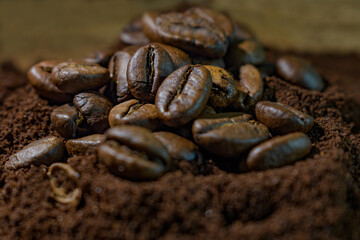 coffee beans on the ground