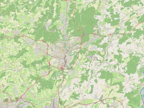 Canton Luxembourg, Luxembourg. OSM. No legend