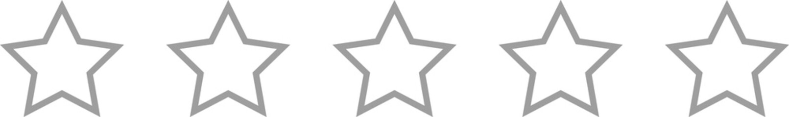 Zero stars, customer quality symbol. Zero star review rating. Website product review stars. Rating...