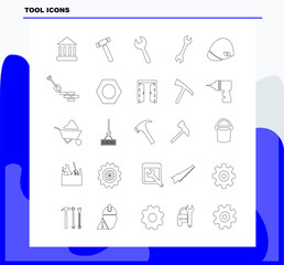 set vector flat tool icon set