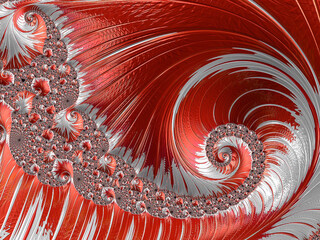 Wispy Red Spirals Pattern