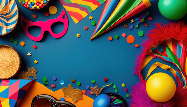 Party Utensilien f&uuml;r Fasching und Geburtstag, Generative AI