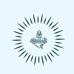 THESE HIGH QUALITY SACRED HEART JESUS VECTOR FOR USING VARIOUS TYPES OF DESIGN WORKS LIKE T-SHIRT, LOGO, TATTOO AND HOME WALL DESIGN