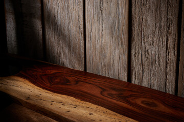 Fondo y base de madera ideal para exhibir productos / Background and wooden base ideal for...