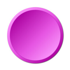 Pink round button. Button in vector