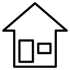 home icon on a black background