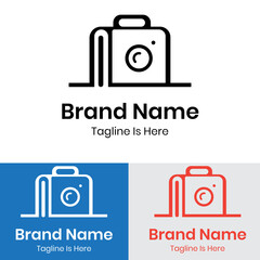 Bag with camera logo design
