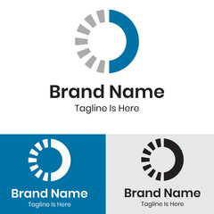 Semicircle with half disconnected round logo design
