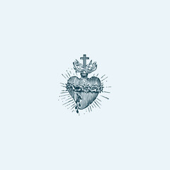 THESE HIGH QUALITY SACRED HEART JESUS VECTOR FOR USING VARIOUS TYPES OF DESIGN WORKS LIKE T-SHIRT, LOGO, TATTOO AND HOME WALL DESIGN