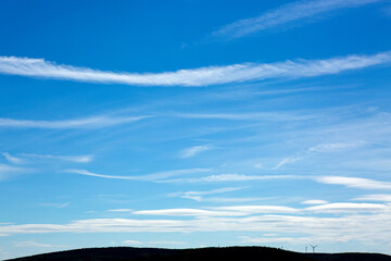 Obraz premium Blue Sky with white clouds. Abstract backdrop for wallpaper .