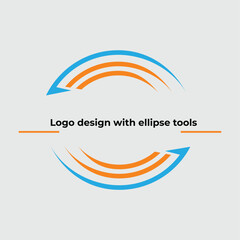 Logo design with ellipse tools