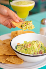 nachos and guacamole