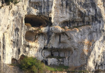 Face in the rock, Istria region, Croatia