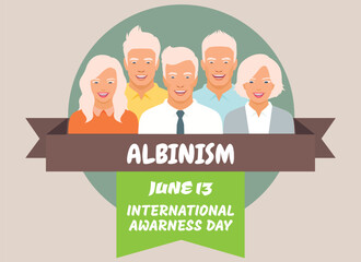 International albinism awareness day. Albinism chromosome.Genetic rare disorder.