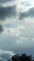 The cloudy sky view in the typhoon weather on the south city of the China in summer