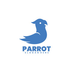 Fototapeta premium Vector illustration logo parrot simple 
