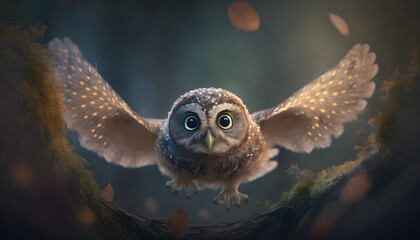 common barn owl ( Tyto albahead ) close up