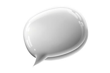 3D Speech Bubbles Gray Header isolated on PNG Background