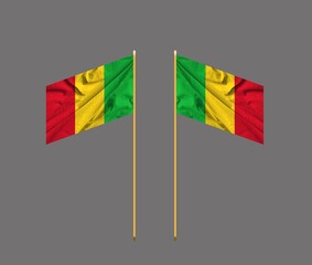 Waving national flag of Mali