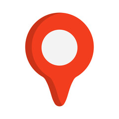 Round map pin icon. Location. Vector.