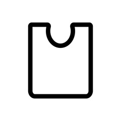 Simple plastic bag icon. Shopping bag. Vector.