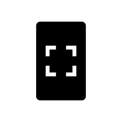 Smartphone scan silhouette icon. Vector.