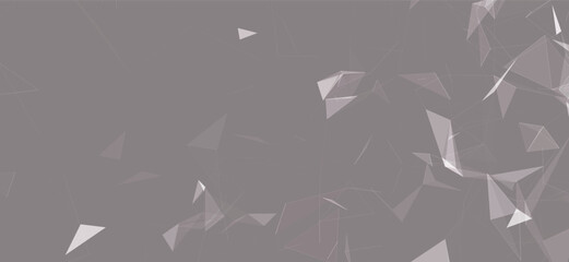 Colored polygonal space. Connection dots and lines structure. Digital background. Triangular futuristic business wallpaper. Data technology. 3d rendering. Vector Illustration