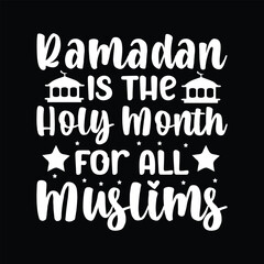 Obraz premium Ramadan Kareem Typography Islamic Design