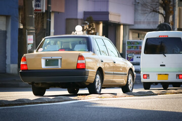 Fototapeta na wymiar 日本のタクシー