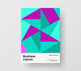 Fototapeta premium Creative mosaic shapes placard template. Clean poster A4 vector design illustration.