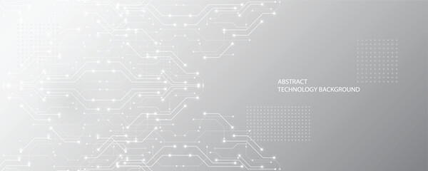 Gray white technology background, cutting-edge technology and science line design, can be used as a background image in various ways.