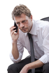 Confident business executive having a phone call