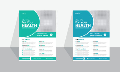 a bundle of 2 templates of different colors a4 flyer template, modern business flyer template, 
abstract business flyer and creative design, IT company flyer and editable vector template