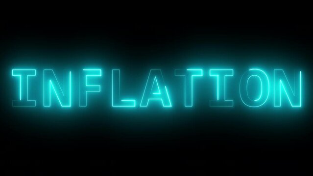 inflation text. Computer generated 3d render