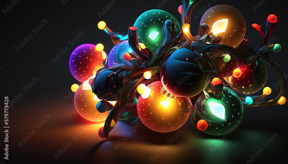 Aufkleber a bunch of lights that are on a black background with a black background and a black background with