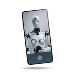 AI virtual assistant robot on smartphone