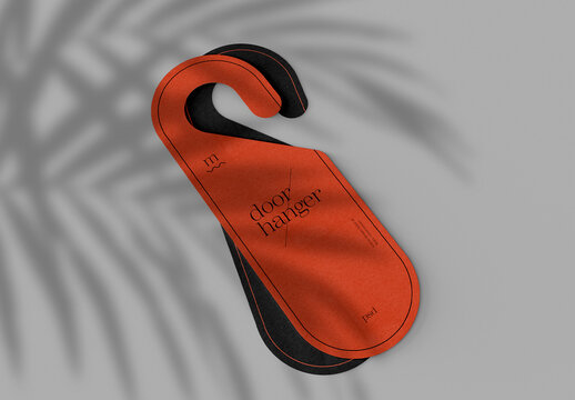 Two Door Hangers Mockup