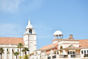 building at seaside Momochi beach park landscape in Fukuoka Japan 