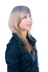 Naklejka premium Smiling girl