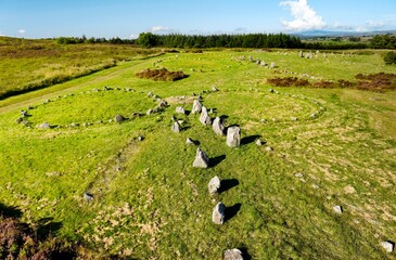 Beaghmore prehistoric stone circles circle alignment alignments. Sperrin Mountains, Co. Tyrone, N. Ireland, UK date from 2000 BC